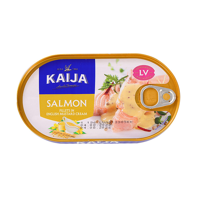 KAIJA鱼罐头芥末三文鱼下饭菜170g*1罐