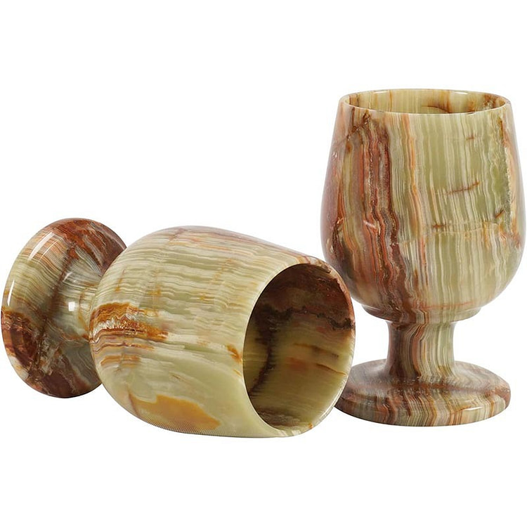 Radicaln Green Marble Wine Glass Set of 2, 5" Glas