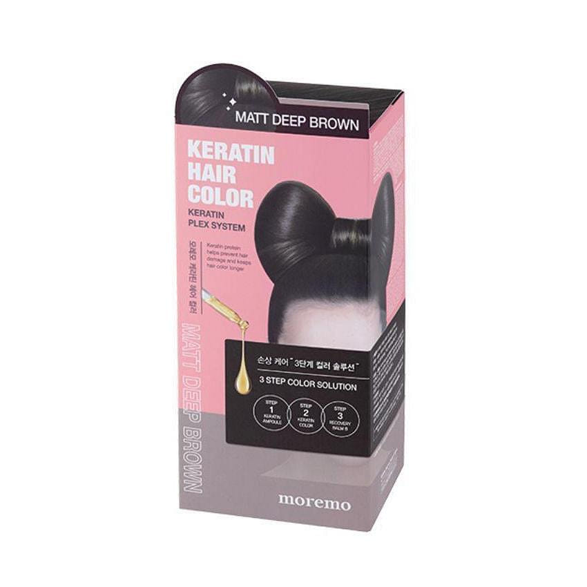 Moremo Keratin Hair Color #4MB Matt Deep Brown 1 box