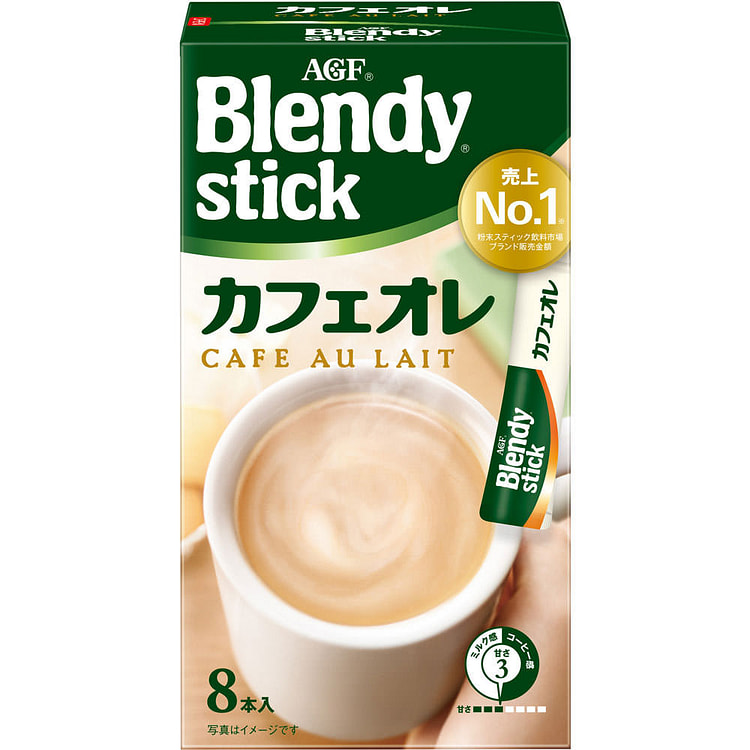 AGF Blendy 经典原味咖啡欧蕾冲饮棒 8支