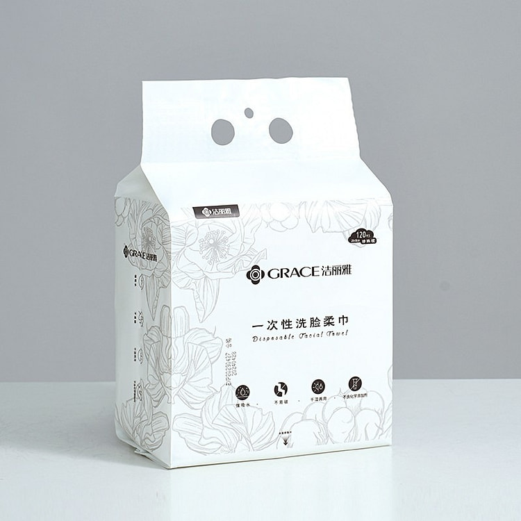 洁丽雅 一次性悬挂洗脸巾干湿两用 120张 1份 1 份