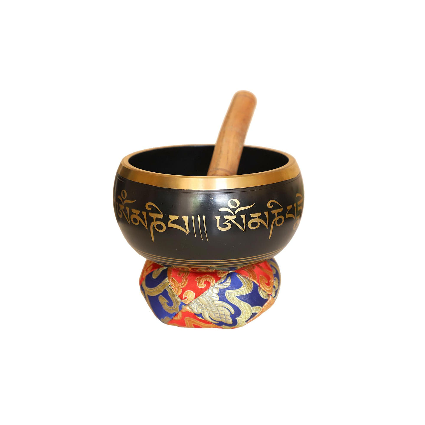Cottage Handicraft The Black Coloured Tibetan Singing Bowl Set – Large 1 count