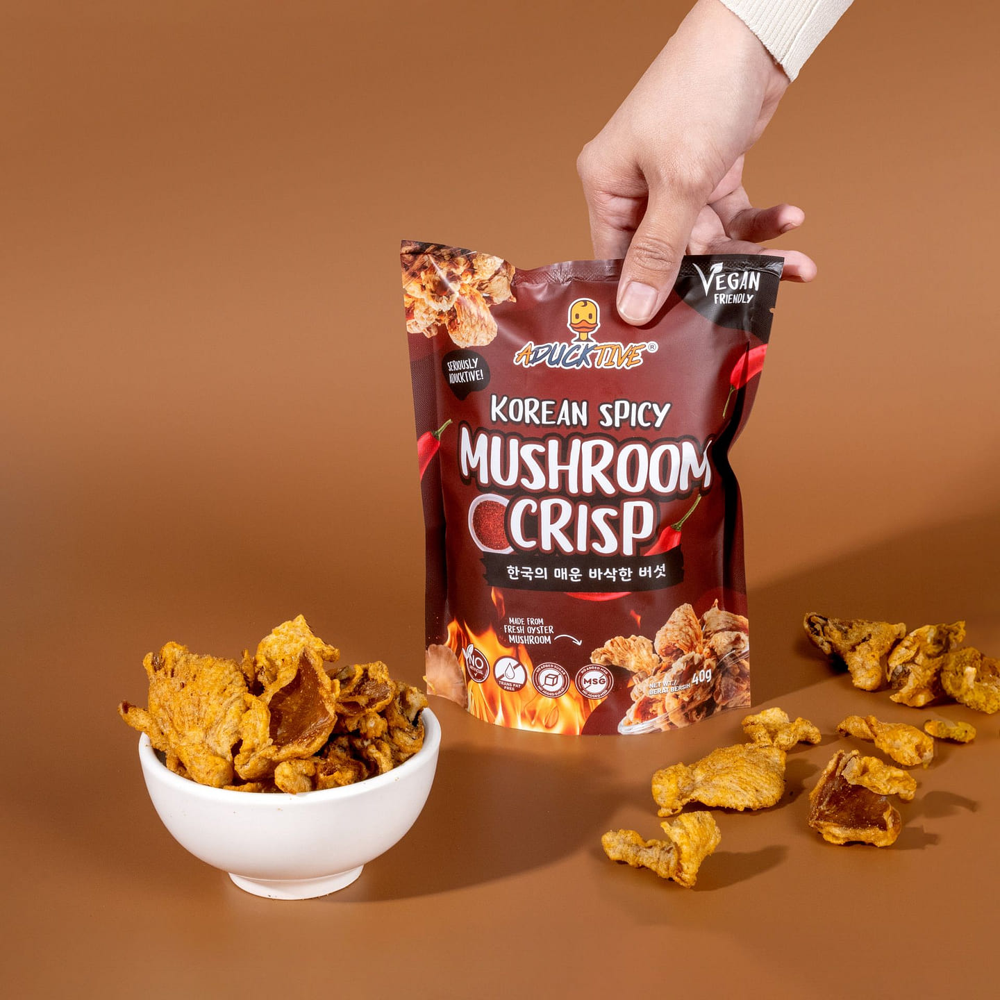 MUSHROOM CRISPS – KOREAN SPICY FLAVOR – 40 GRAMS 1 each