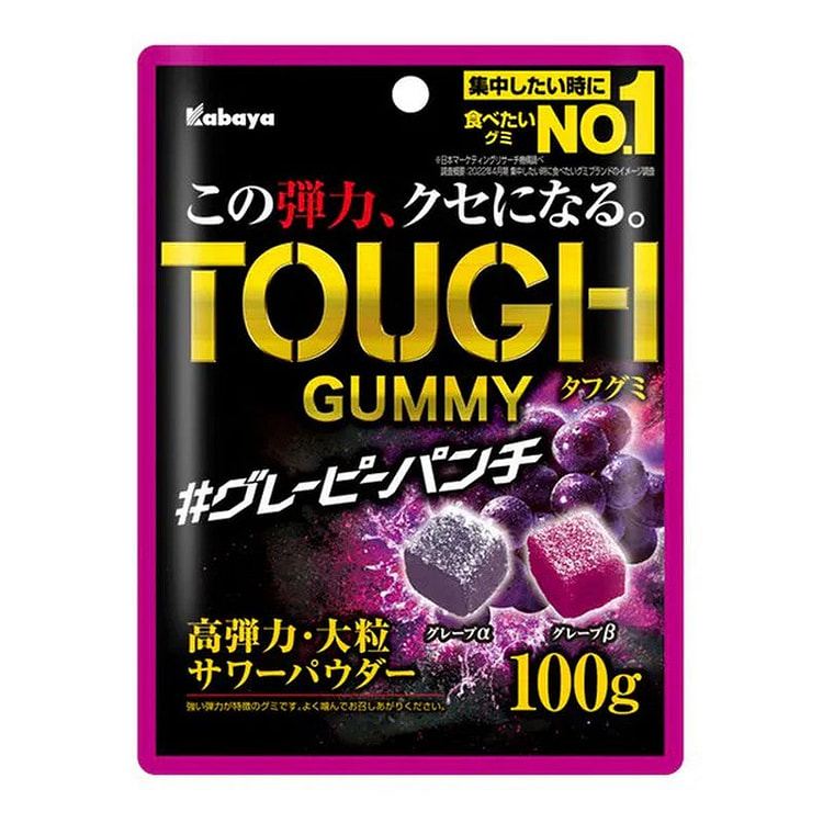 Kabaya Foods Tough Gummy Grapey Punch 100g