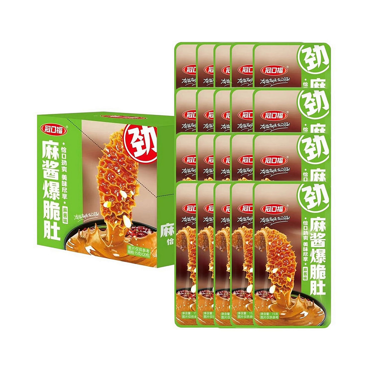 【美国直发】冠口福 麻酱素脆肚 麻酱味 15g*20pcs