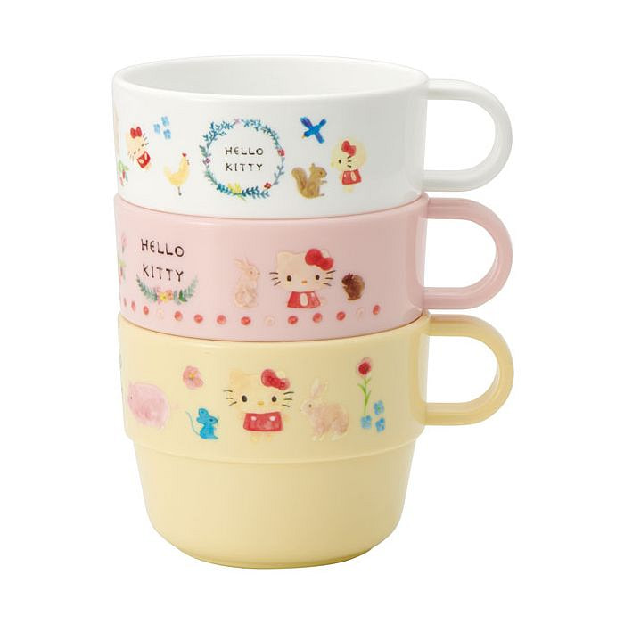 Skater Hello Kitty Forest Friends Stacking Cup 3pc