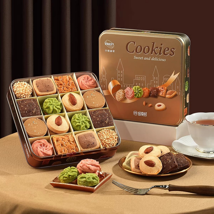 悠享时 缤盈曲奇 巧克力曲奇饼干 300 克