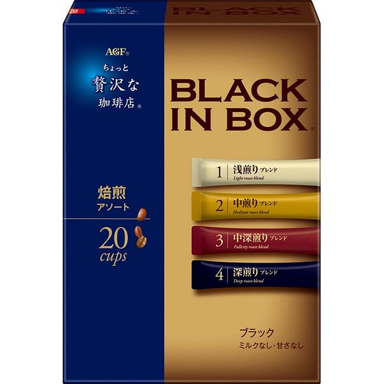 AGF Luxury Coffee Black Assortment 20 Sticks 1 each