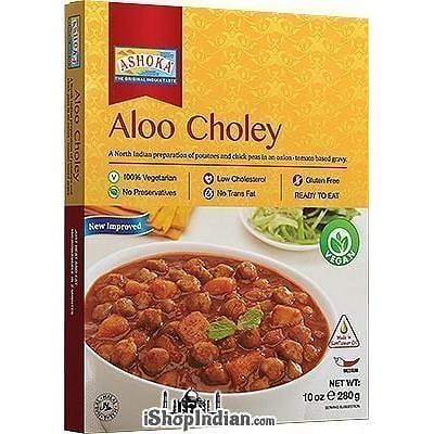 Ashoka Aloo Choley (Ready-to-Eat), 10 oz box 10 oz
