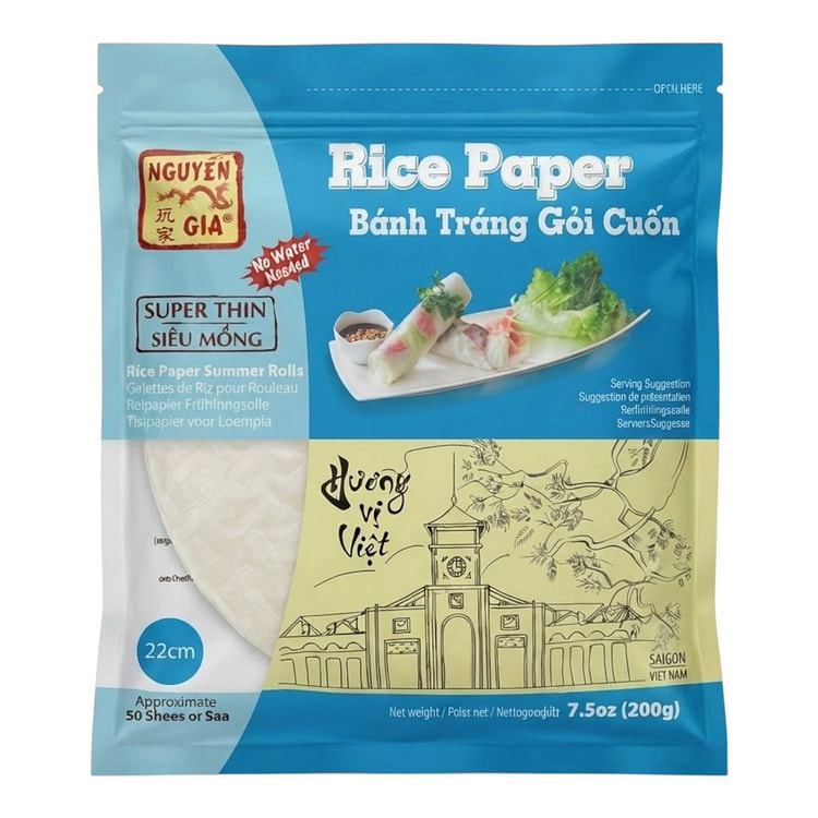 Super Thin Rice Paper for Summer Rolls - 7.5 oz 200 g