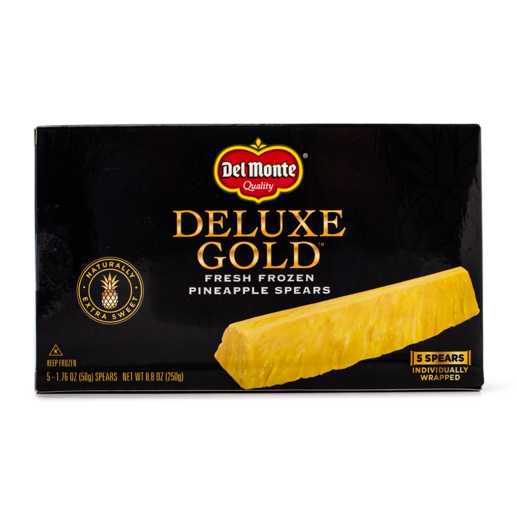 Del Monte Deluxe Gold パイナップルスピアーズ、冷凍5枚入り - Weee!
