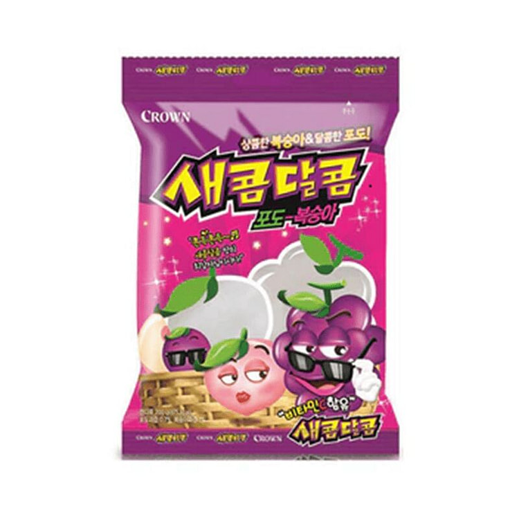 Crown Sweet and Sour Chewing Candy Grape Peach