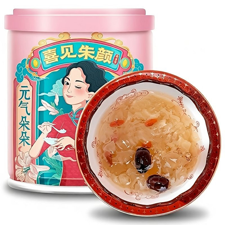 喜多多国潮版鲜炖银耳羹胶质满满养生饮小罐头炖品甜品 200 克