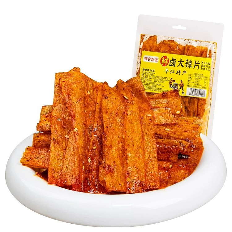 平江鲜卤辣皮辣食奇缘大辣片手工手撕辣条怀旧零食小吃 392 克
