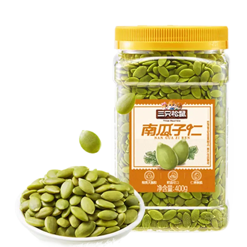 三只松鼠南瓜子仁脱壳南瓜籽仁炒货400g 400 克
