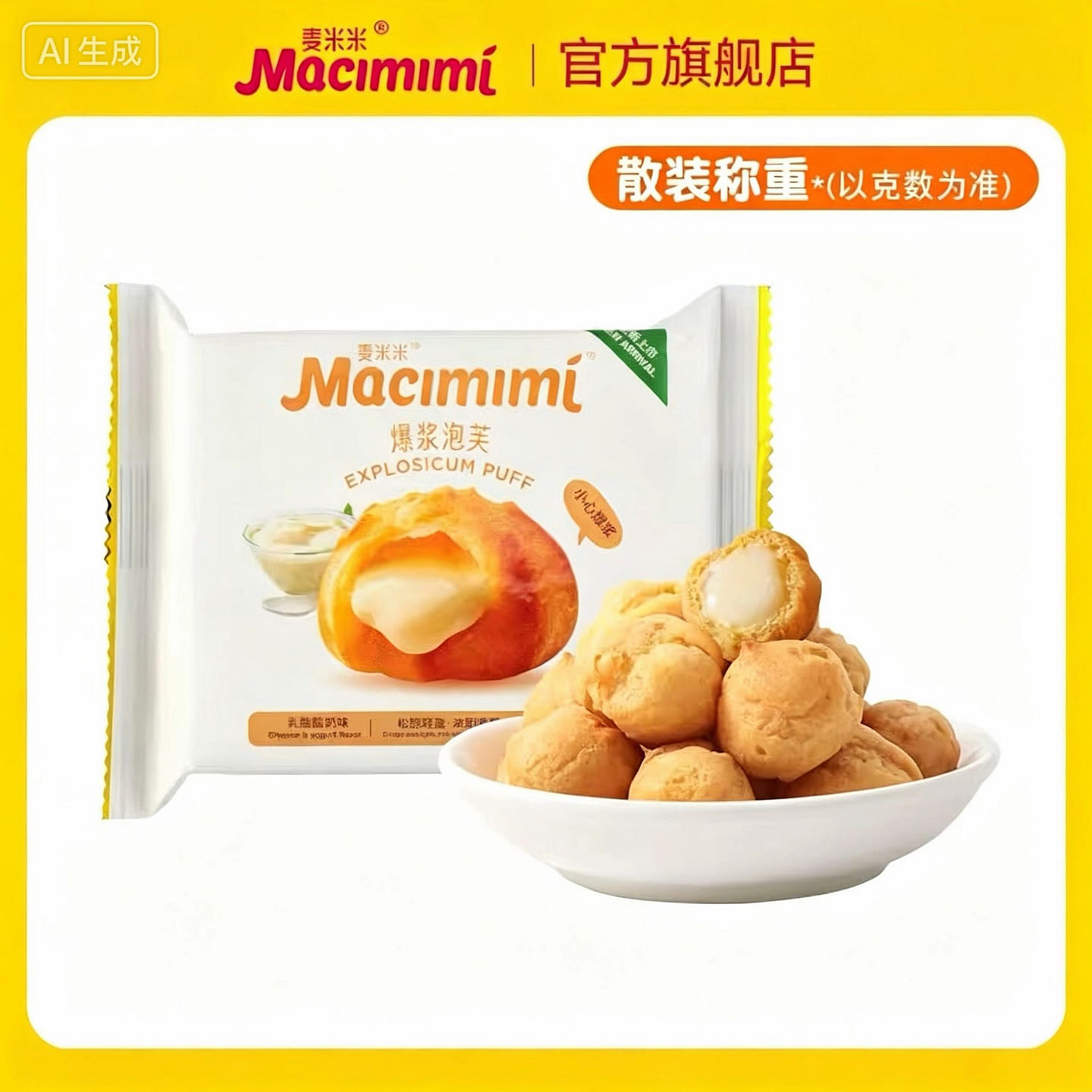 Mai Mi Mi Cream Puff with Cheese Filling 250g 250 g