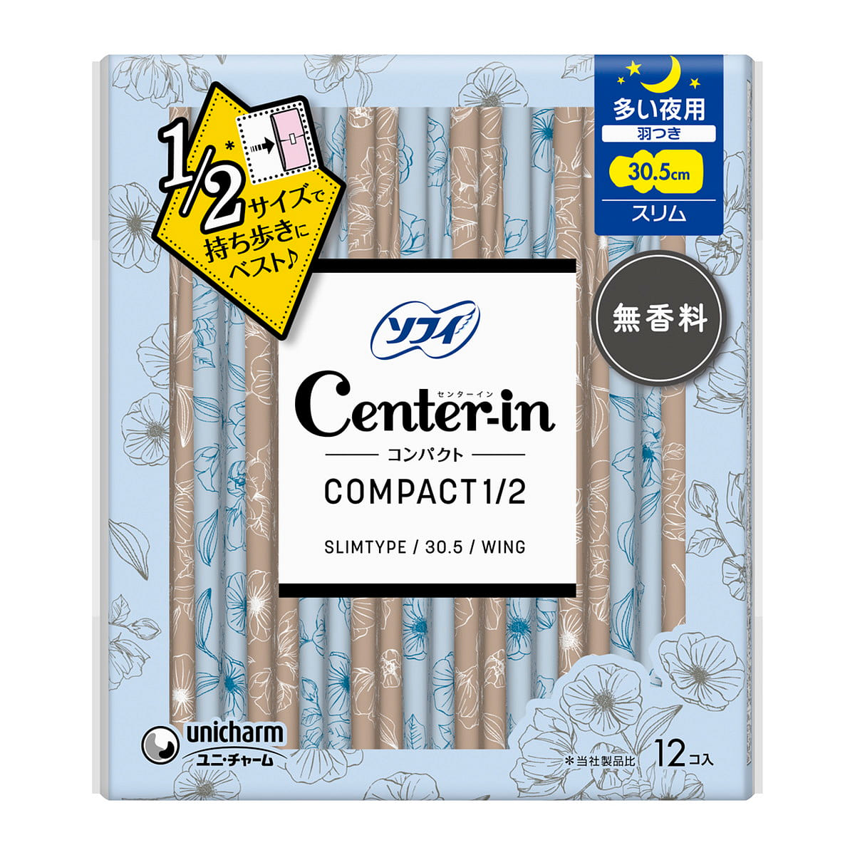 Sofy Center-In Slim 30.5cm Wing No Scent Npkin 12p 1 count