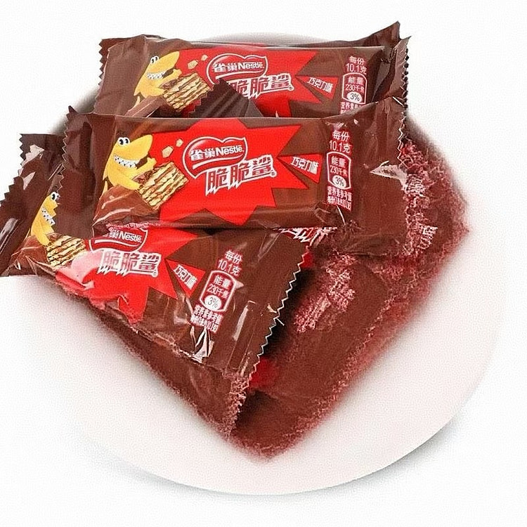 雀巢威化脆脆鲨 巧克力牛奶味休闲小吃*6条 6 份