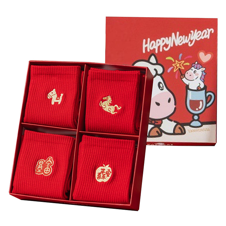 2026年新年袜子 春节红袜子【马年袜子】礼盒装 1 份