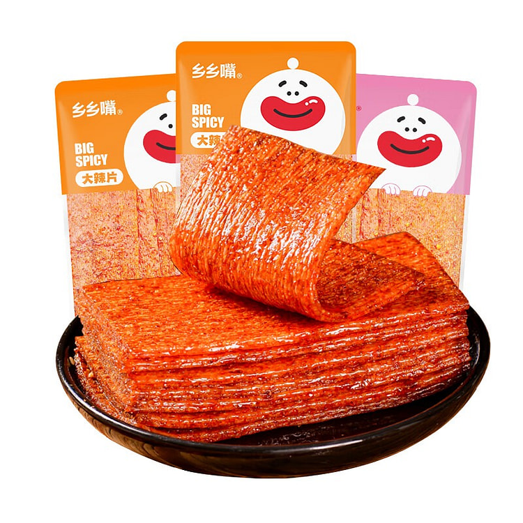 乡乡嘴 湖南老式大辣片香辣味零食柯淳 250 克