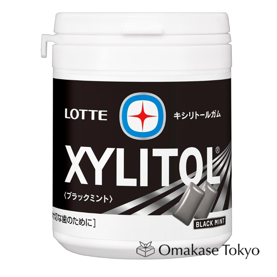 Lotte xylitol gum Black Mint Family Bottle 133g 160 g