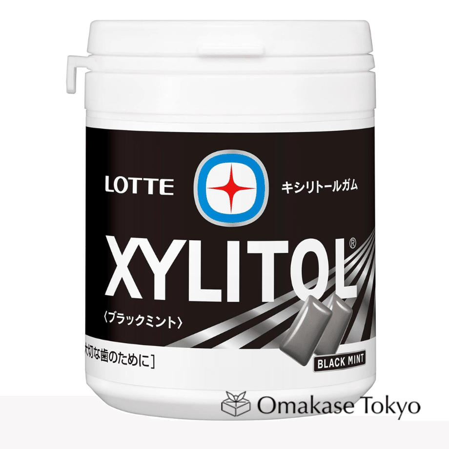 Lotte xylitol gum Black Mint Family Bottle 133g 160 g