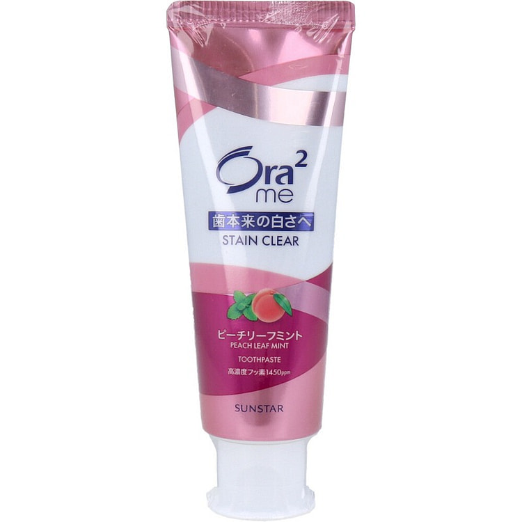 Sunstar Ora2Me Stain Clear Peach Leaf Mint 130 g