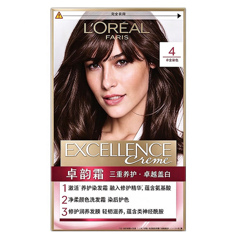 L’Oreal 4.0 Natural Brown Dye Soft Shiny After Dye 1 box