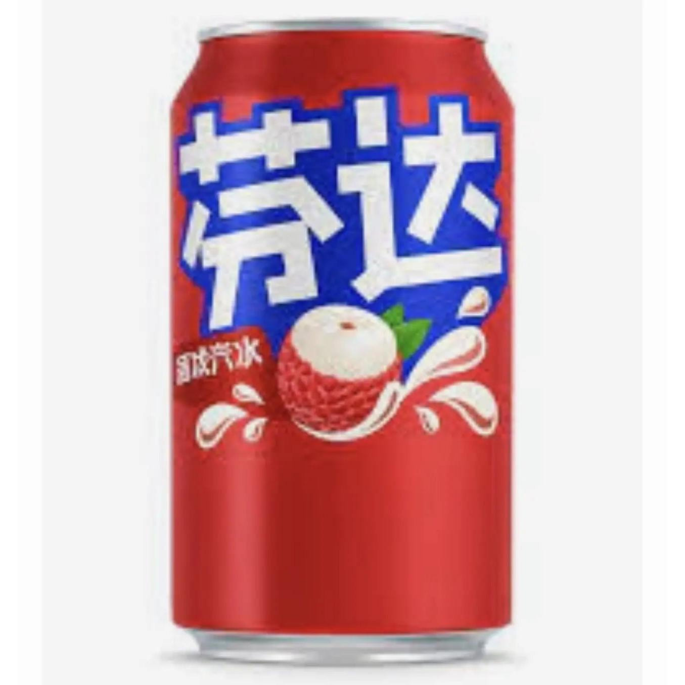 Fanta Lychee Soda Lychee Fruit Soft Drink (China) 1 each