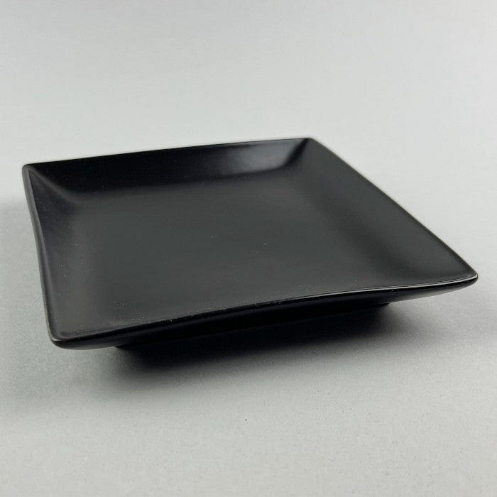 Bowery Matte Bold Square Appetizer Plate 5.7", Black 1 each