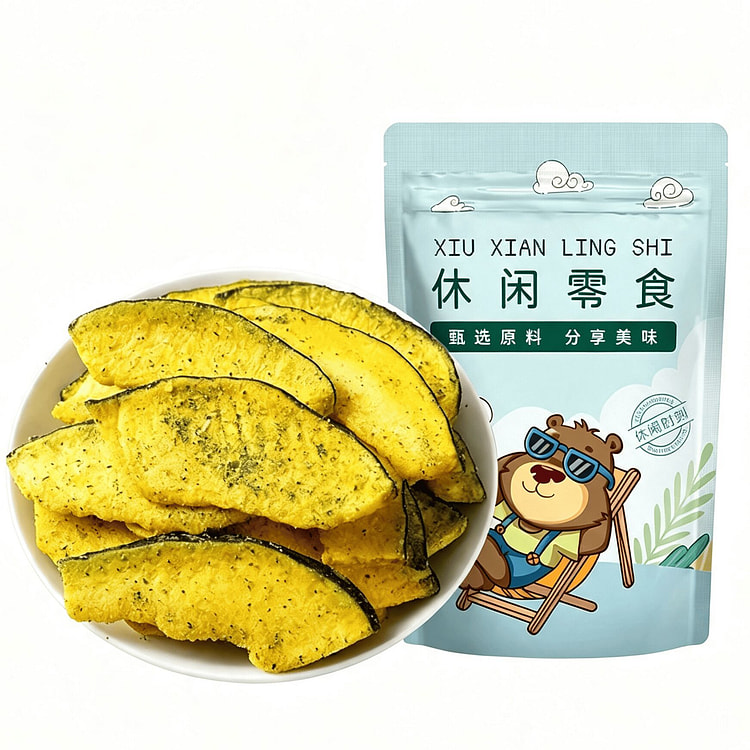憨豆熊南瓜脆片海苔味南瓜干蔬菜干100g 100 克