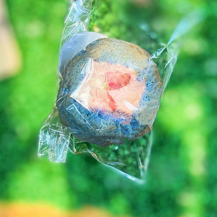 Butterfly Pea Flower Strawberry Cream Cheese Scone