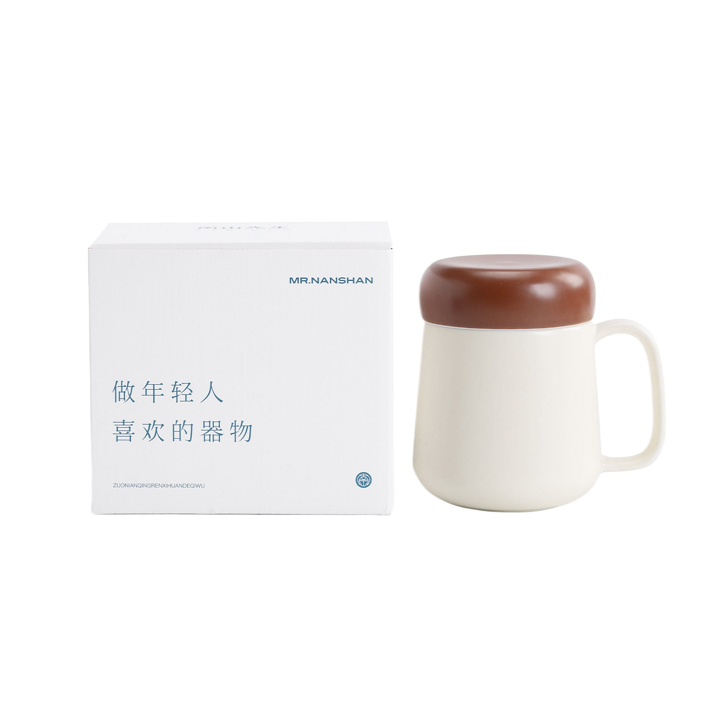 Mushroom ancient ceramic coffee cup brown 440 ml 1 box