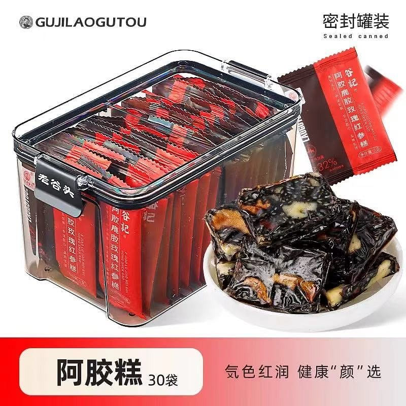 Laogutou Red Ginseng Rose Ejiao Cake 1 Box 150 g