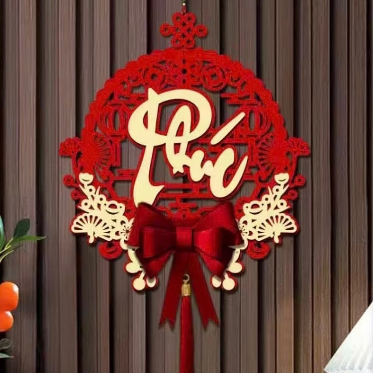 Đồ trang trí may mắn năm mới 2025 ( chữ "PHÚC") DIY