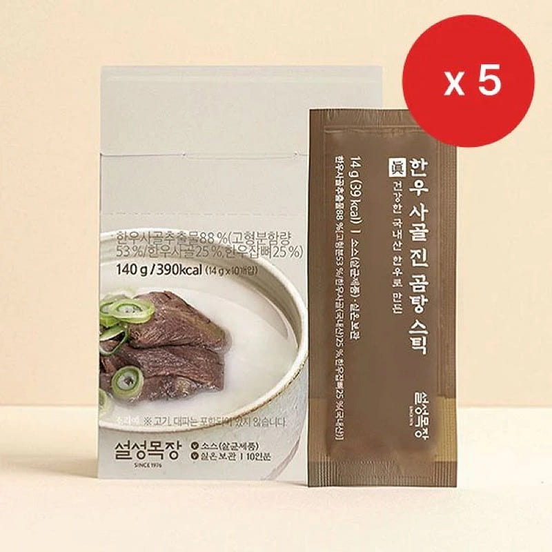 (组合装)圣城木酱牛肉骨汤条 5 盒