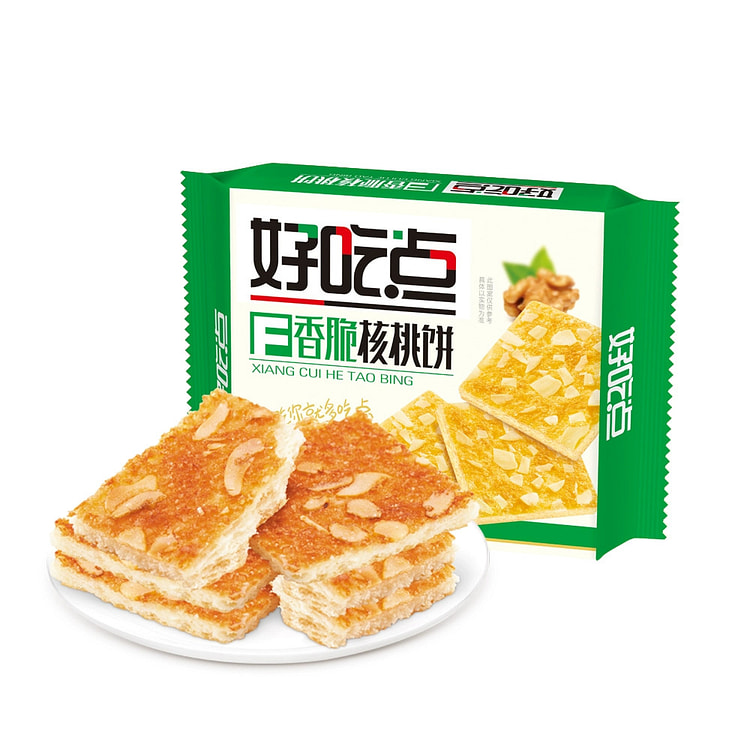 好吃点香酥薄脆核桃饼干袋装营养健康早餐坚果点心零食 108 克