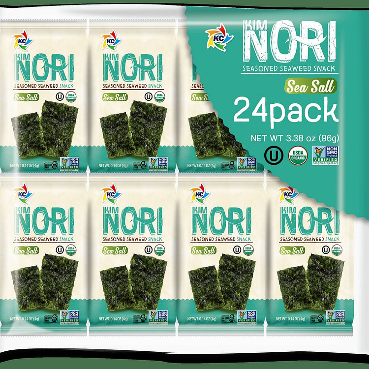 海藻零食片，海盐味 24 包