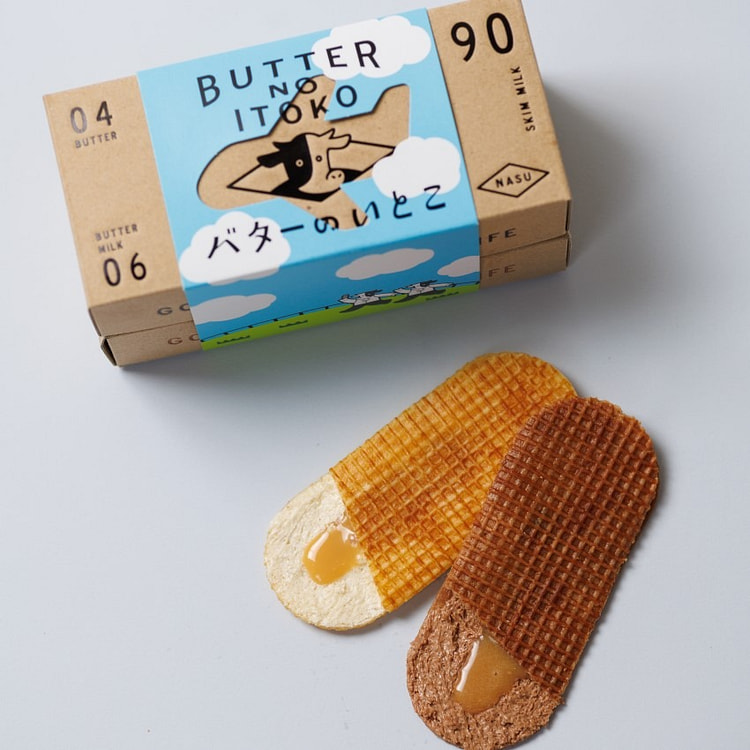 【日本直邮】日本 羽田空港 机场限定 BUTTER NO ITOKO巧克力&牛奶焦糖流心饼干曲奇两种口味礼盒 6枚入