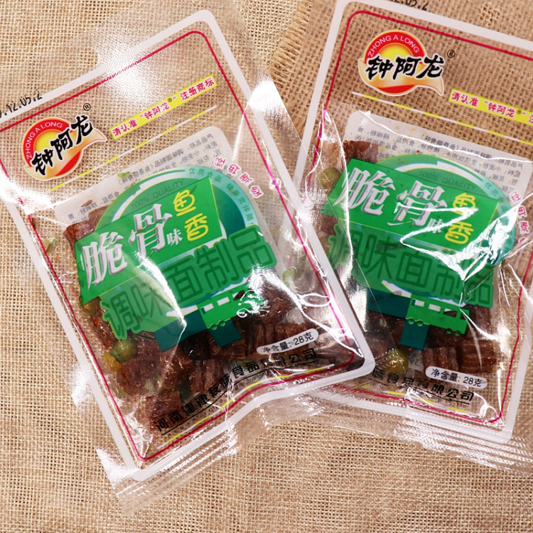 Zhong Ah Long Crispy Bone Snack Food Northeast contains green bean spicy st