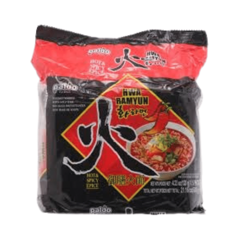 Paldo Hwa Ramen, Hot and Spicy Flavor pack of 5 1 each