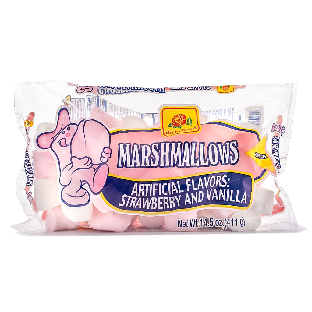 De La Rosa Strawberry and Vanilla Marshmallows, Giant Size 411 g