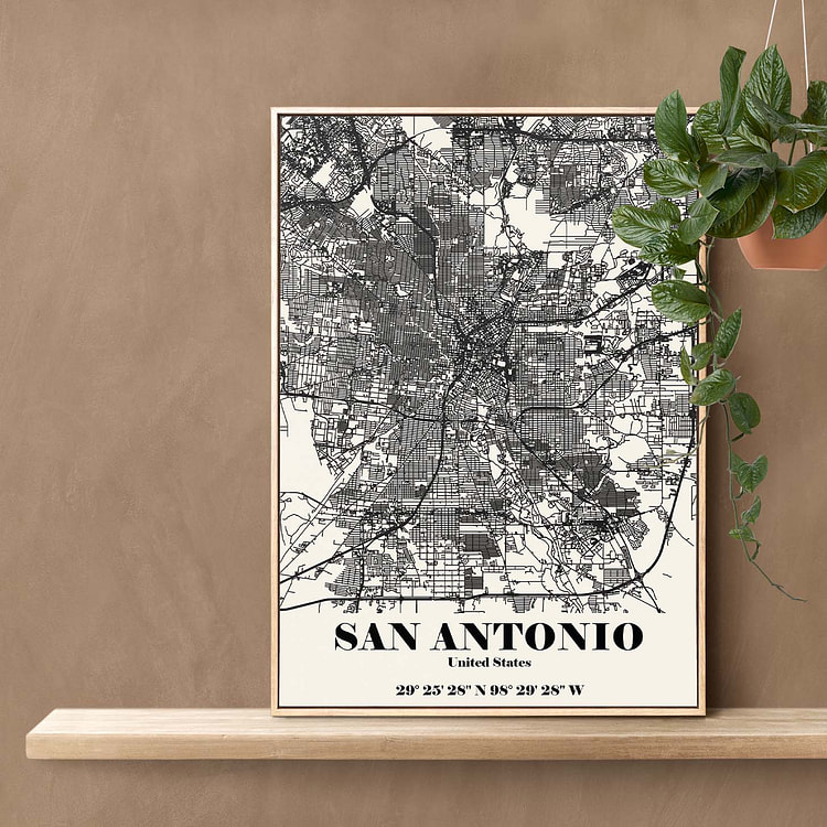 San Antonio TX 16" x 20" / Gold