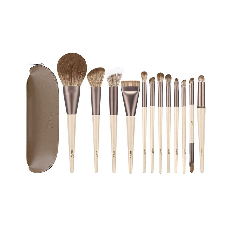 Missco Mocha Makeup Brush Set, 12 Pieces 1 box