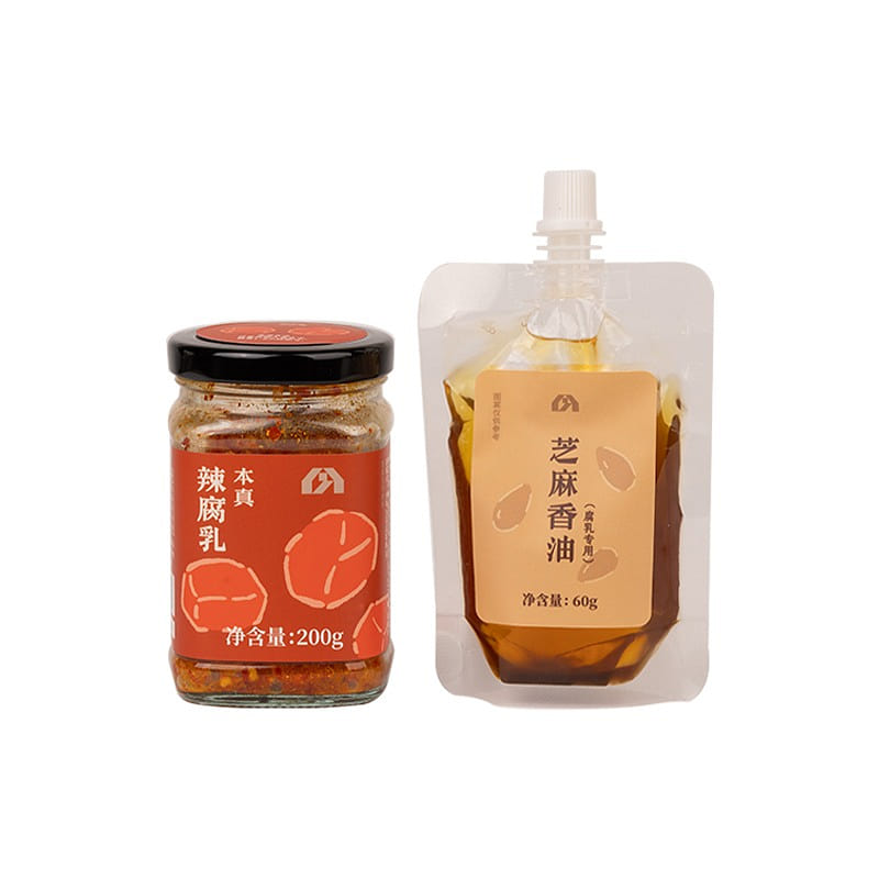 辣腐乳+香油260g 手工豆腐土坛米酒发酵下饭菜 260 克