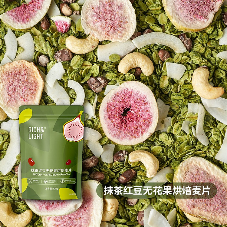 RichLight抹茶红豆烘焙燕麦300g冲饮 300 克