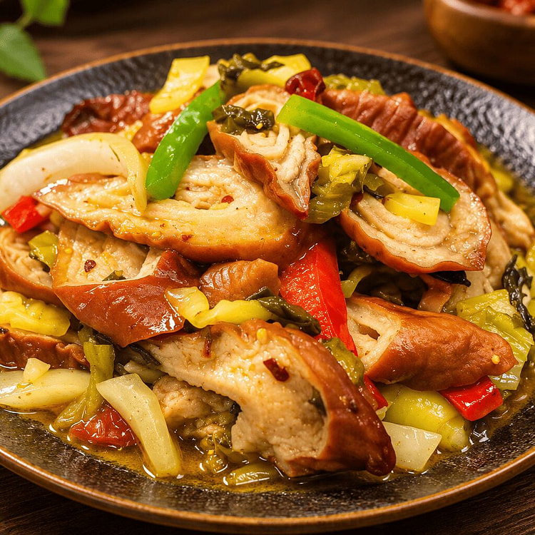 Stir-fried Pork Intestine with Pickled Cabbage 350 g
