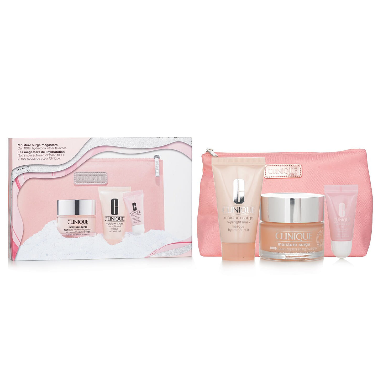 Clinique Moisture Surge Megastars Set: 3pcs+1bag 3 g