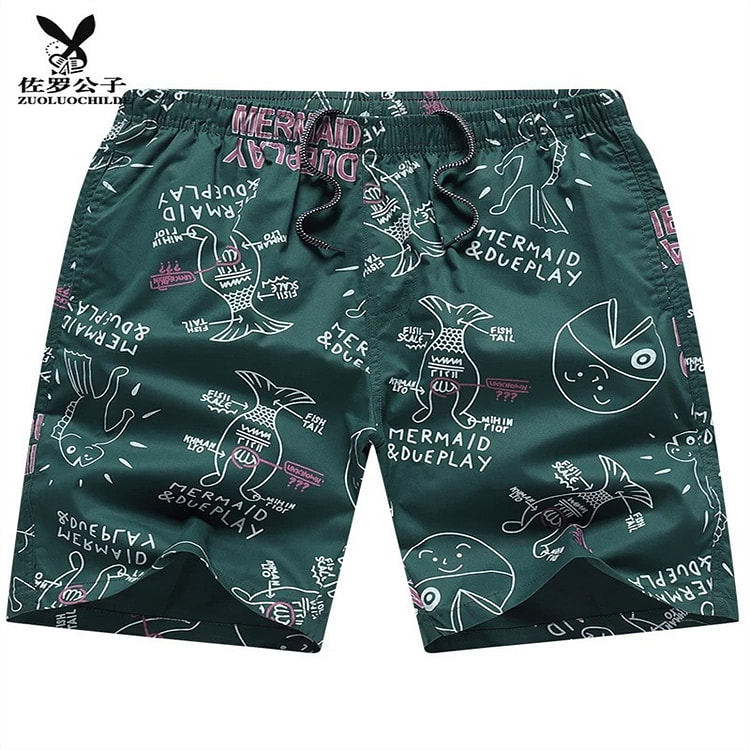 4XL 墨绿色沙滩短裤 1 份