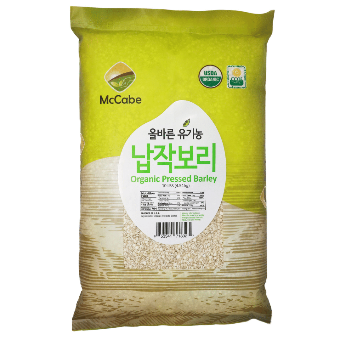McCabe Organic Pressed Barley, 10-Pound, USDA Certified Organic, 10 lb